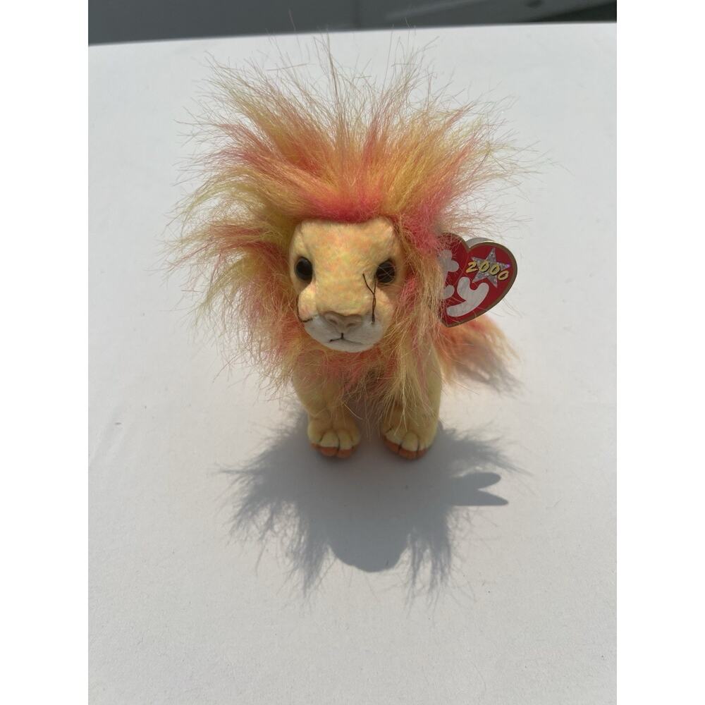 Bushy Retired 2000 Ty Beanie Babie 6in Lion 3up Boys Girls 4285